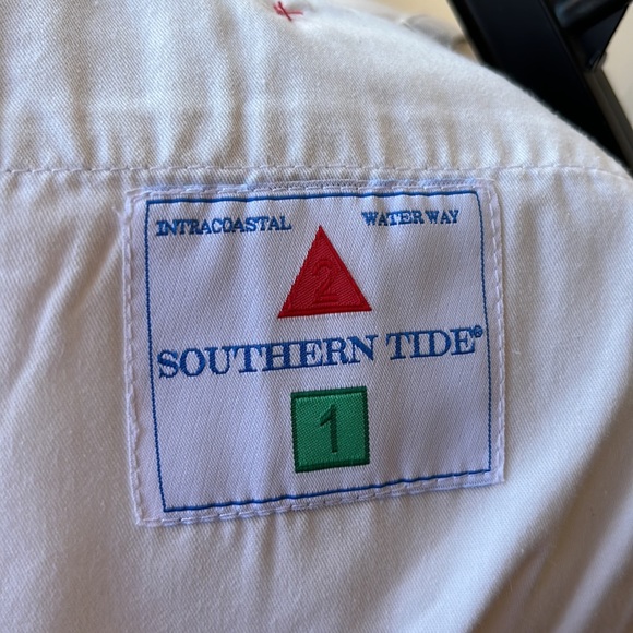 Southern Tide Mens Flat   Front Cream Short Waist Size 38 - Picture 10 of 14